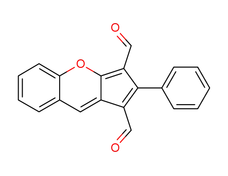 Molecular Structure of 64187-64-0 (Cyclopenta[b][1]benzopyran-1,3-dicarboxaldehyde, 2-phenyl-)