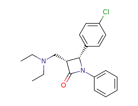 2-Azetidinone, 1-(4-chlorophenyl)-3-[(diethylamino)methyl]-1-phenyl-,
cis-