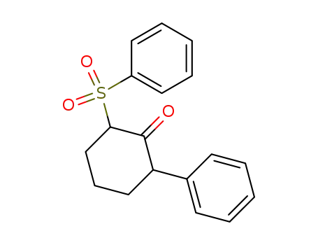 Molecular Structure of 61171-86-6 (Cyclohexanone, 2-phenyl-6-(phenylsulfonyl)-)