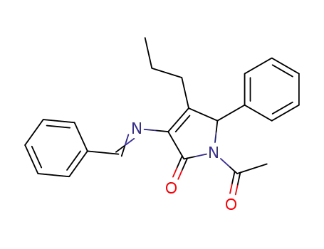 2H-Pyrrol-2-one,
1-acetyl-1,5-dihydro-5-phenyl-3-[(phenylmethylene)amino]-4-propyl-