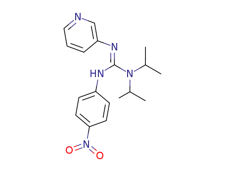 Molecular Structure of 61798-64-9 (Guanidine, N,N-bis(1-methylethyl)-N'-(4-nitrophenyl)-N''-3-pyridinyl-)