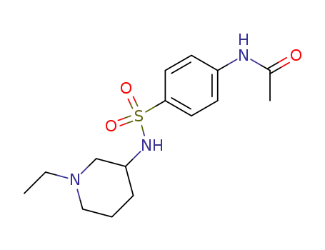 Molecular Structure of 59528-81-3 (Acetamide, N-[4-[[(1-ethyl-3-piperidinyl)amino]sulfonyl]phenyl]-)