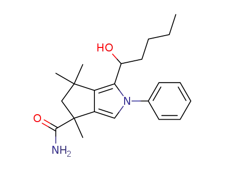 Molecular Structure of 61271-15-6 (Cyclopenta[c]pyrrole-4-carboxamide,
2,4,5,6-tetrahydro-1-(1-hydroxypentyl)-4,6,6-trimethyl-2-phenyl-)