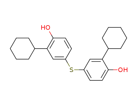 Molecular Structure of 7566-49-6 (Phenol, 4,4'-thiobis[2-cyclohexyl-)