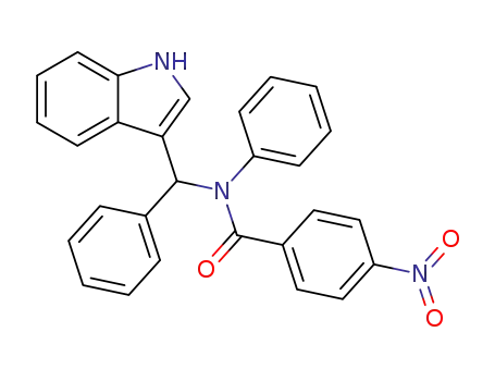 Molecular Structure of 51071-08-0 (Benzamide, N-(1H-indol-3-ylphenylmethyl)-4-nitro-N-phenyl-)
