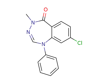 Molecular Structure of 61573-18-0 (5H-1,3,4-Benzotriazepin-5-one,
8-chloro-1,4-dihydro-4-methyl-1-phenyl-)