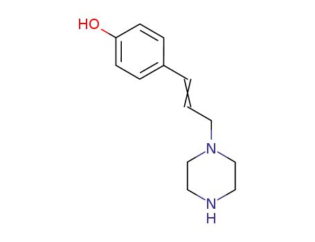 Molecular Structure of 39918-91-7 (Phenol, 4-[3-(1-piperazinyl)-1-propenyl]-)