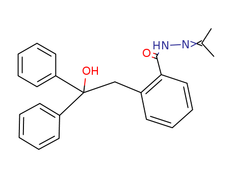 Benzoic acid,2-(2-hydroxy-2,2-diphenylethyl)-, 2-(1-methylethylidene)hydrazide
