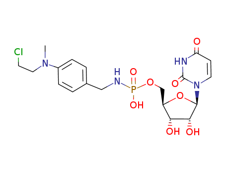32455-50-8,Uridine, 5-(hydrogen((4-((2-chloroethyl)methylamino)phenyl)methyl)phosphoramidate),
