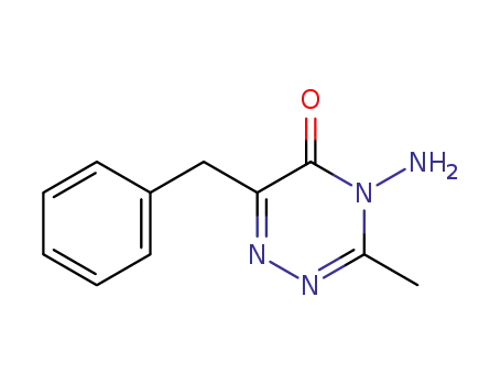 Molecular Structure of 62191-16-6 (1,2,4-Triazin-5(4H)-one, 4-amino-3-methyl-6-(phenylmethyl)-)