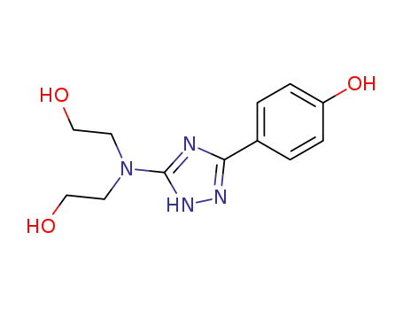 Molecular Structure of 61450-77-9 (Phenol, 4-[5-[bis(2-hydroxyethyl)amino]-1H-1,2,4-triazol-3-yl]-)