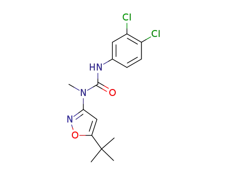 Molecular Structure of 55807-97-1 (Urea,
N'-(3,4-dichlorophenyl)-N-[5-(1,1-dimethylethyl)-3-isoxazolyl]-N-methyl-)