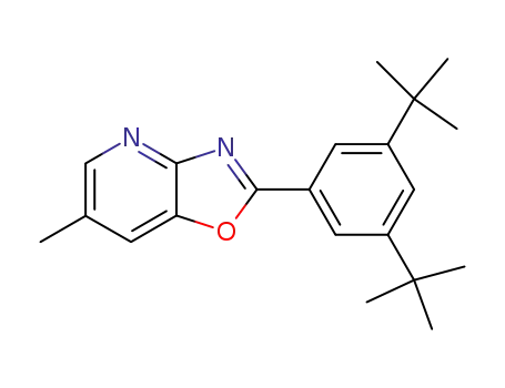 Molecular Structure of 60772-65-8 (Oxazolo[4,5-b]pyridine, 2-[3,5-bis(1,1-dimethylethyl)phenyl]-6-methyl-)