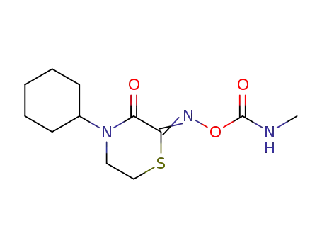 Molecular Structure of 56867-09-5 (2,3-Thiomorpholinedione, 4-cyclohexyl-,
2-[O-[(methylamino)carbonyl]oxime])