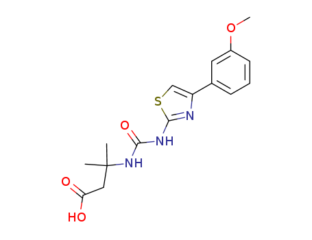 Butanoic acid,  3-[[[[4-(3-methoxyphenyl)-2-thiazolyl]amino]carbonyl]amino]-3-methyl-