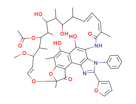 Rifamycin XII,1',2'-didehydro-2'-(2-furanyl)-2',3'-dihydro-3'-phenyl- (9CI)