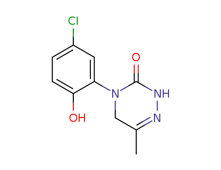 Molecular Structure of 62104-10-3 (1,2,4-Triazin-3(2H)-one,
4-(5-chloro-2-hydroxyphenyl)-4,5-dihydro-6-methyl-)
