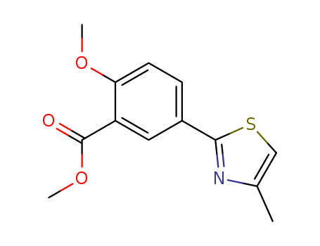 35195-79-0,methyl 2-methoxy-5-(4-methyl-1,3-thiazol-2-yl)benzoate,