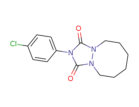 Molecular Structure of 58744-36-8 (1H-[1,2,4]Triazolo[1,2-a][1,2]diazocine-1,3(2H)-dione,
2-(4-chlorophenyl)hexahydro-)
