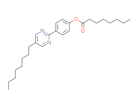 Molecular Structure of 58415-92-2 (Octanoic acid, 4-(5-octyl-2-pyrimidinyl)phenyl ester)