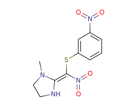 Imidazolidine, 1-methyl-2-[nitro[(3-nitrophenyl)thio]methylene]-