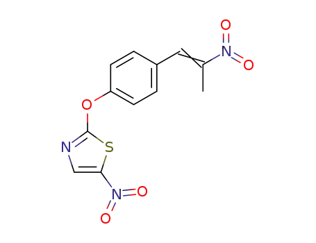 Molecular Structure of 61126-46-3 (Thiazole, 5-nitro-2-[4-(2-nitro-1-propenyl)phenoxy]-)