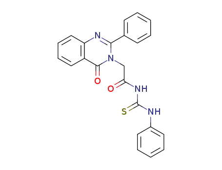 72045-60-4,Urea, 1-((4-oxo-2-phenyl-3,4-dihydro-3-quinazolinyl)acetyl)-3-phenyl-2 -thio-,Urea, 1-((4-oxo-2-phenyl-3,4-dihydro-3-quinazolinyl)acetyl)-3-phenyl-2 -thio-