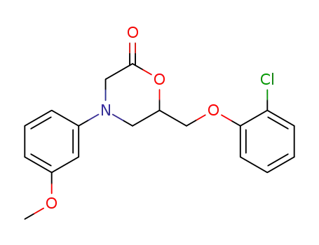 2-Morpholinone, 6-[(2-chlorophenoxy)methyl]-4-(3-methoxyphenyl)-