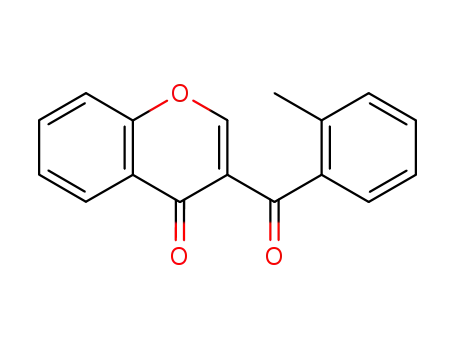 Molecular Structure of 54234-61-6 (4H-1-Benzopyran-4-one, 3-(2-methylbenzoyl)-)