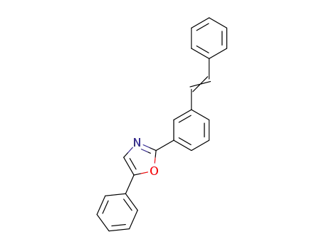 Molecular Structure of 49823-97-4 (Oxazole, 5-phenyl-2-[3-(2-phenylethenyl)phenyl]-)