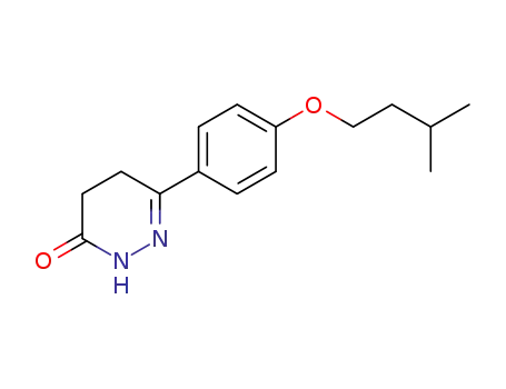 Molecular Structure of 39496-56-5 (3(2H)-Pyridazinone, 4,5-dihydro-6-[4-(3-methylbutoxy)phenyl]-)