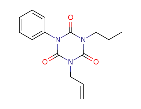 Molecular Structure of 61985-87-3 (1,3,5-Triazine-2,4,6(1H,3H,5H)-trione,
1-phenyl-3-(2-propenyl)-5-propyl-)
