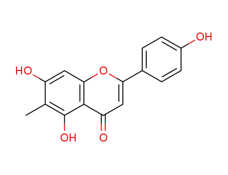 Molecular Structure of 5526-57-8 (4H-1-Benzopyran-4-one, 5,7-dihydroxy-2-(4-hydroxyphenyl)-6-methyl-)