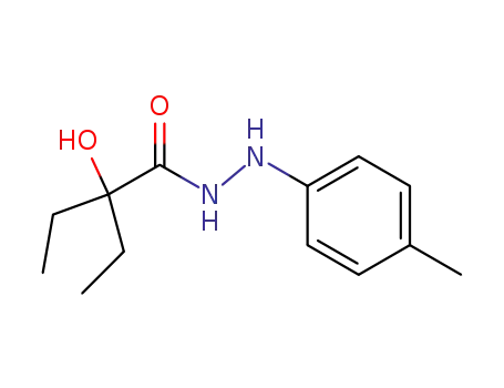 Molecular Structure of 3166-52-7 (Butanoic acid,2-ethyl-2-hydroxy-, 2-(4-methylphenyl)hydrazide)
