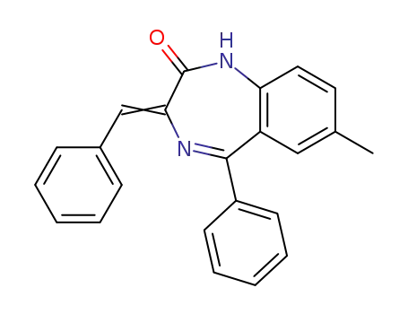 Molecular Structure of 55056-31-0 (2H-1,4-Benzodiazepin-2-one,
1,3-dihydro-7-methyl-5-phenyl-3-(phenylmethylene)-)