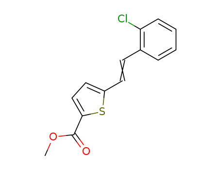 2-Thiophenecarboxylic acid, 5-[2-(2-chlorophenyl)ethenyl]-, methyl ester