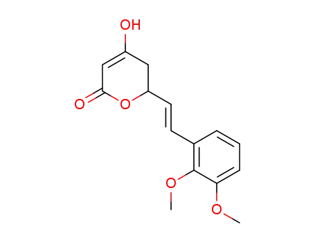 Molecular Structure of 62378-67-0 (2H-Pyran-2-one,
6-[2-(2,3-dimethoxyphenyl)ethenyl]-5,6-dihydro-4-hydroxy-, (E)-)