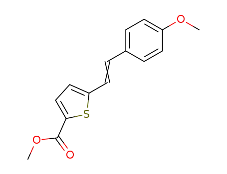 2-Thiophenecarboxylic acid, 5-[2-(4-methoxyphenyl)ethenyl]-, methyl
ester