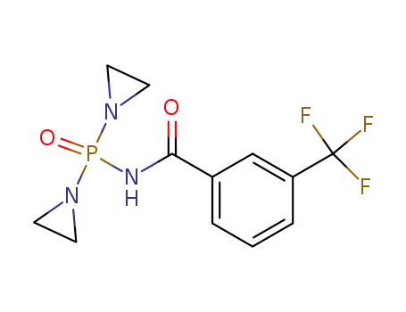 Molecular Structure of 1546-15-2 (N-[Bis(1-aziridinyl)phosphinyl]-m-(trifluoromethyl)benzamide)