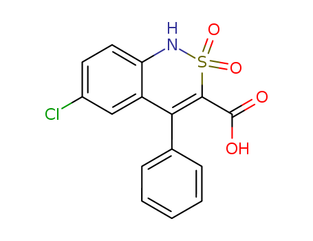 1H-2,1-Benzothiazine-3-carboxylicacid, 6-chloro-4-phenyl-, 2,2-dioxide