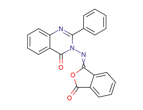 Molecular Structure of 68638-51-7 (4(3H)-Quinazolinone,
3-[(3-oxo-1(3H)-isobenzofuranylidene)amino]-2-phenyl-)