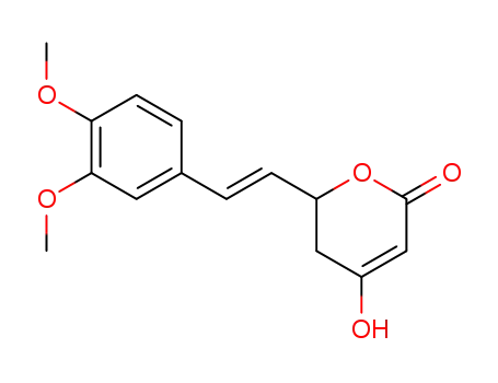 Molecular Structure of 62378-69-2 (2H-Pyran-2-one,
6-[2-(3,4-dimethoxyphenyl)ethenyl]-5,6-dihydro-4-hydroxy-, (E)-)