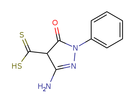 1H-Pyrazole-4-carbodithioic acid, 3-amino-4,5-dihydro-5-oxo-1-phenyl-