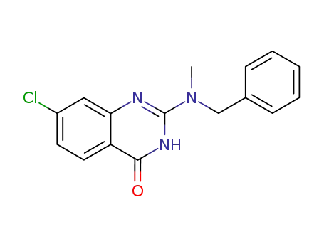 Molecular Structure of 61741-61-5 (4(1H)-Quinazolinone, 7-chloro-2-[methyl(phenylmethyl)amino]-)