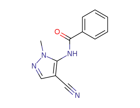 Molecular Structure of 36274-15-4 (Benzamide, N-(4-cyano-1-methyl-1H-pyrazol-5-yl)-)