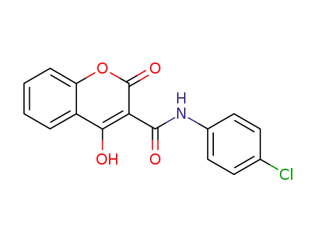 Molecular Structure of 16171-03-2 (2H-1-Benzopyran-3-carboxamide, N-(4-chlorophenyl)-4-hydroxy-2-oxo-)