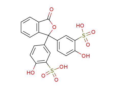 Molecular Structure of 3078-73-7 (Benzenesulfonic acid,3,3'-(3-oxo-1(3H)- isobenzofuranylidene)bis[6-hydroxy- )