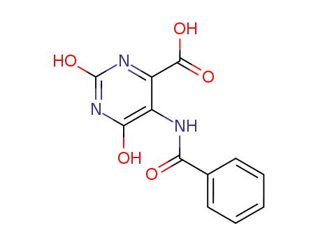 Molecular Structure of 59662-86-1 (4-Pyrimidinecarboxylic acid,
5-(benzoylamino)-1,2,3,6-tetrahydro-2,6-dioxo-)