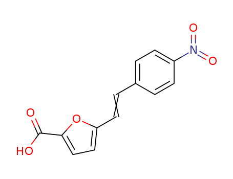 Molecular Structure of 20001-27-8 (2-Furancarboxylic acid, 5-[2-(4-nitrophenyl)ethenyl]-)