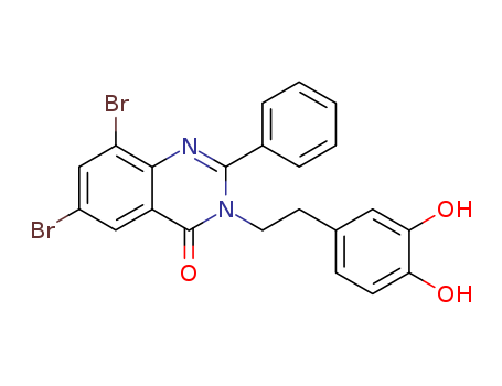 68501-51-9,6,8-dibromo-3-[2-(3,4-dihydroxyphenyl)ethyl]-2-phenylquinazolin-4(3H)-one,